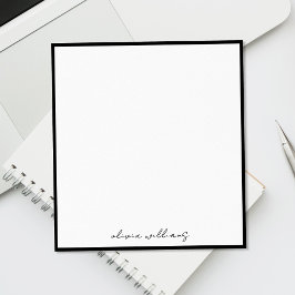 Bloc De Notas Modern Minimalist Calligraphy Monogram