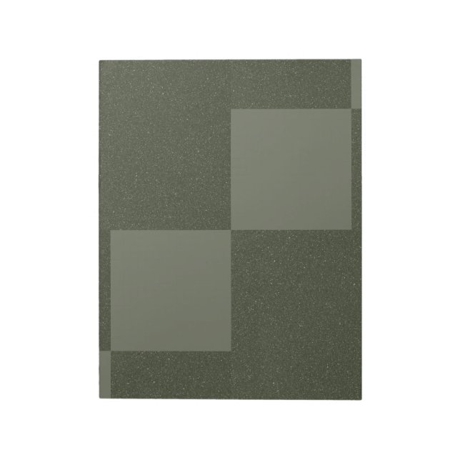 Bloc De Notas Modern Moss Green Blocks Notepad - Personalizable (Lado Izquierdo)