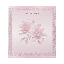 Bloc De Notas Modern Pink Flowers Notepad