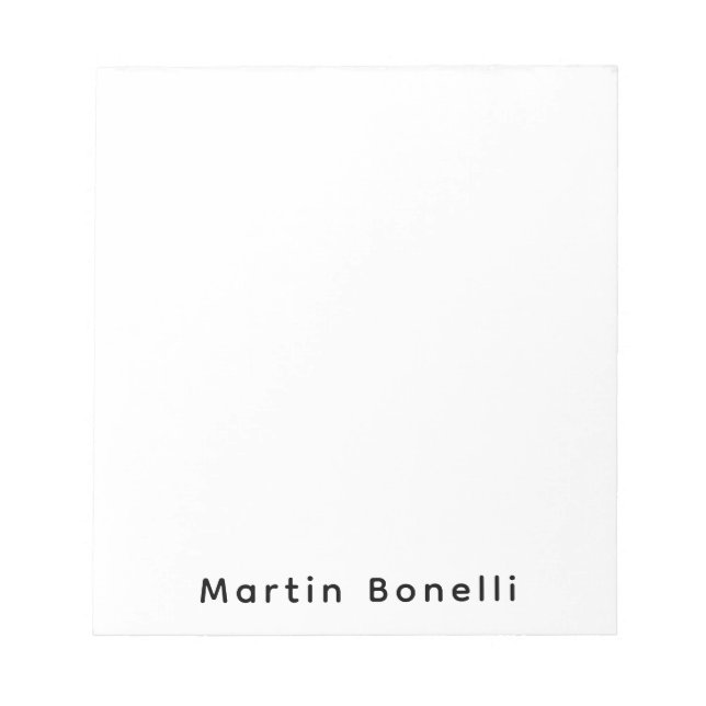 Bloc De Notas Modern Professional PlainCustom Own Name (Frente)
