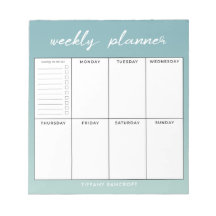 Modern Script Weekly Planner | Añadir su nombre