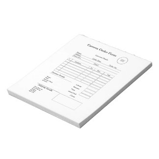 Bloc De Notas Modern Small Business custom order Sales Receipt