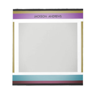 Bloc De Notas Modern Stylish Bold Personalized Name Notepad