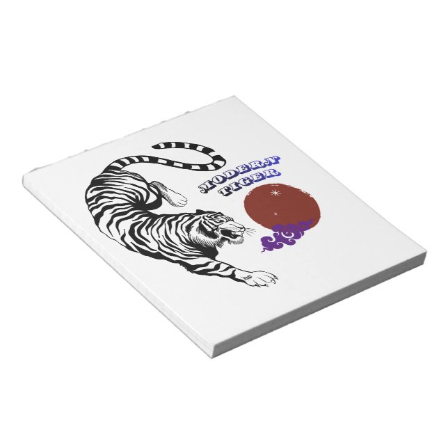 Bloc De Notas Modern Tiger Graphic Art (Lado Derecho)