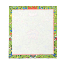 Bloc De Notas Moderna Chinoiserie clásica verde