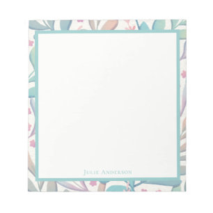 Bloc De Notas Moderna Elegante Pastel Floral