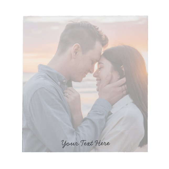 Bloc De Notas Moderna moda Crea tu propia foto y texto (Frente)