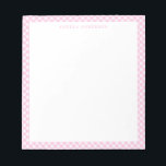 Bloc De Notas Moderna Moda Pastel Rubor Rosa Gingham Plaid Check<br><div class="desc">Bloc de notas de comprobación de plaquetas de Gingham rosa moderno Pastel Rubor Pink</div>