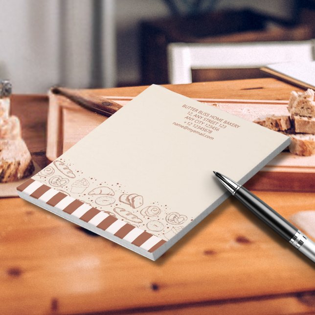 Bloc De Notas Moderna tienda de panadería rusa marrón beige (Subido por el creador)