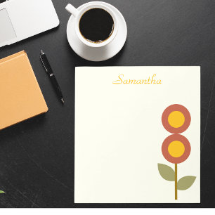 Bloc De Notas Moderna Y Elegante Abstract Floral Girly