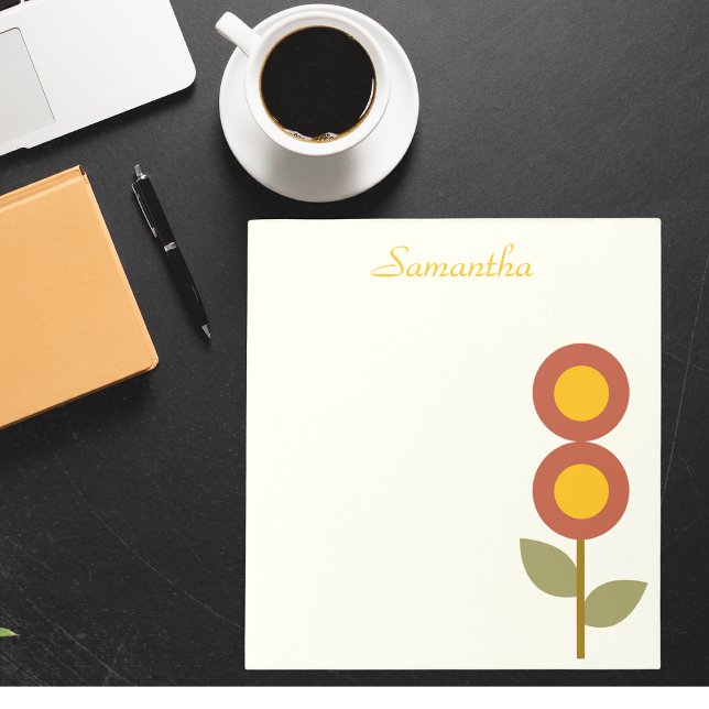Bloc De Notas Moderna Y Elegante Abstract Floral Girly (Subido por el creador)