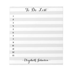 Bloc De Notas Moderna Y Elegante Gris Strike Home To Do List