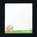 Bloc De Notas Moderno acuarela Béisbol Deportes Grass Divertidos<br><div class="desc">Moderno acuarela Béisbol Deporte Grass Divertido Niños Notepad</div>