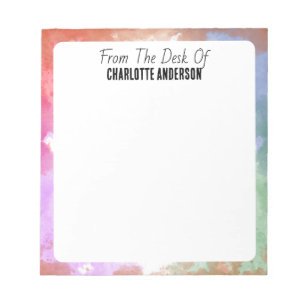Bloc De Notas Moderno borde geométrico minimalista personalizado