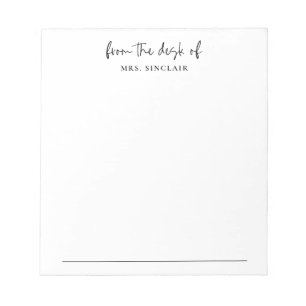 Bloc De Notas Moderno desde la mesa de las mujeres de negocios