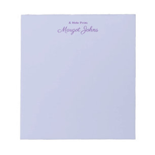 Bloc De Notas Moderno Elegante Simple Con Estilo Púrpura