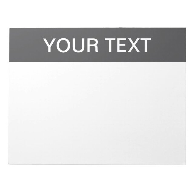 Bloc De Notas Moderno nombre editable, negocio o marca Etc. (Frente)