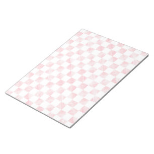 Bloc De Notas Moderno patrón blanco de rastrillos de oro Rosa