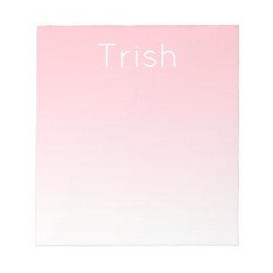 Bloc de notas moderno personalizado Ombre, rosa