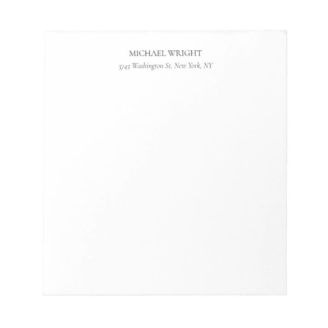 Bloc De Notas Moderno Plano Simple Minimalista (Frente)