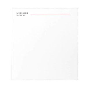 Bloc De Notas Moderno Profesional Exclusivo Blanco y Negro