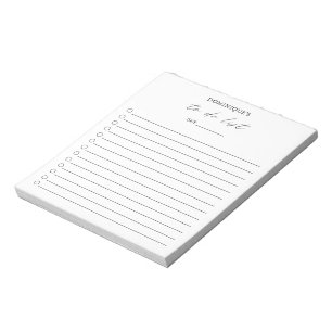 Bloc De Notas Moderno, sencillo, negro y blanco elegante para ha