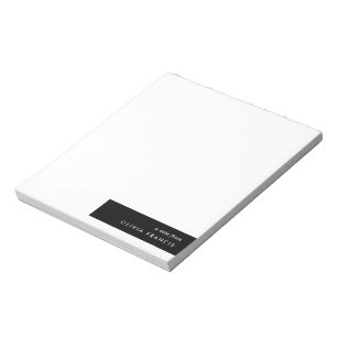 Bloc De Notas Moderno y elegante Mínimo Simple Negro y Blanco