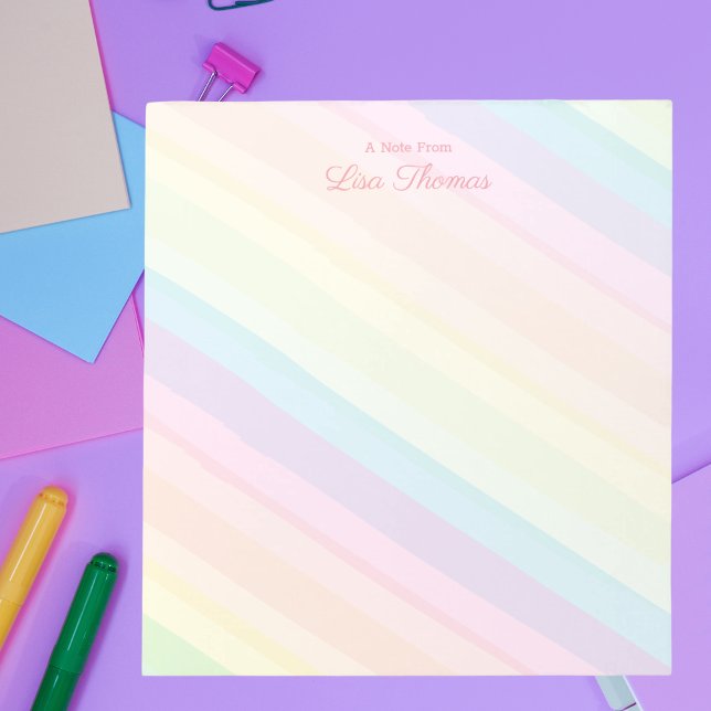 Bloc De Notas Moderno Y Moderno Pastel Rainbow Una Nota Del Note (Subido por el creador)