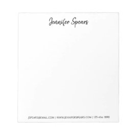 Bloc De Notas Moderno y profesional estilo clásico guión negro