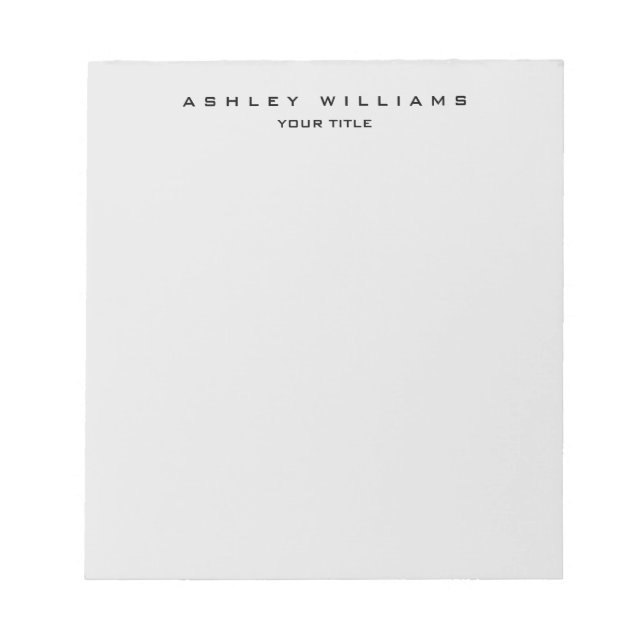 Bloc De Notas Moderno y sencillo gris profesional (Frente)