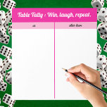 Bloc De Notas Moderno y simple mesa de Bunco blanco rosado<br><div class="desc">Añade estilo y diversión a tu noche de juego con esta hoja de conteo de mesa de Bunco rosa y blanco. Diseñado para los jugadores de Bunco, es fácil de leer, fácil de anotar y mantiene tu juego organizado. Presenta el divertido "Win, Laugh, Repeat" Bunco que dice para mantener la...</div>