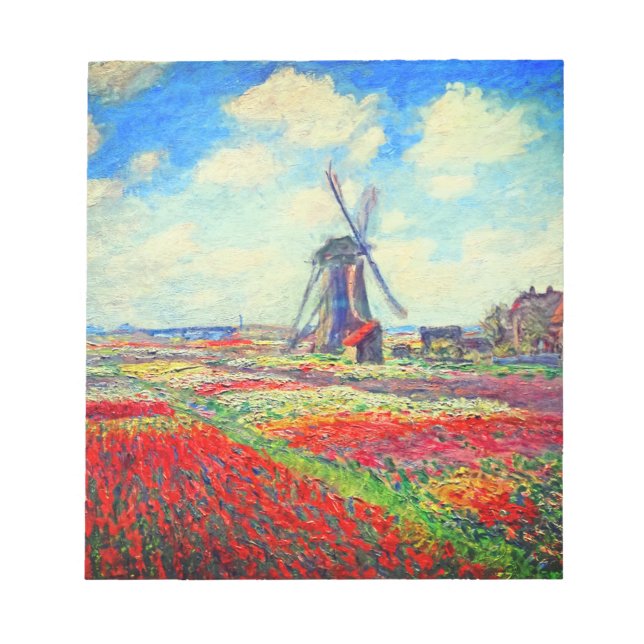 Bloc De Notas Molino de viento Monet Tulips (Frente)