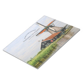 Bloc De Notas Molino de viento Zaanse Schans Acuarela Patrimonio