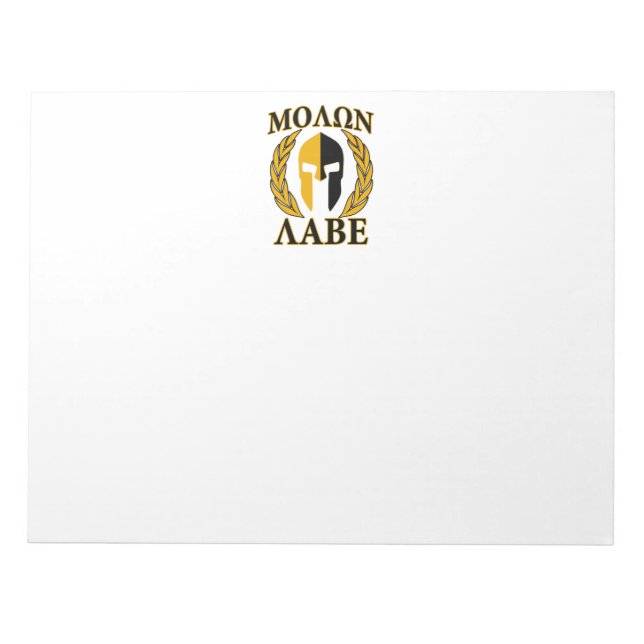 Bloc De Notas Molon Labe Spartan Mask Laurels Burgundy (Frente)