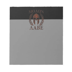 Bloc De Notas Molon Labe Spartan Warrior Mask Laurels Iron