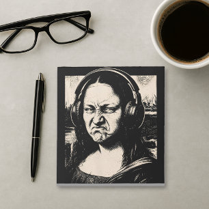 Bloc De Notas Mona Lisa Cara de Bajo Amantes de la Música DJs