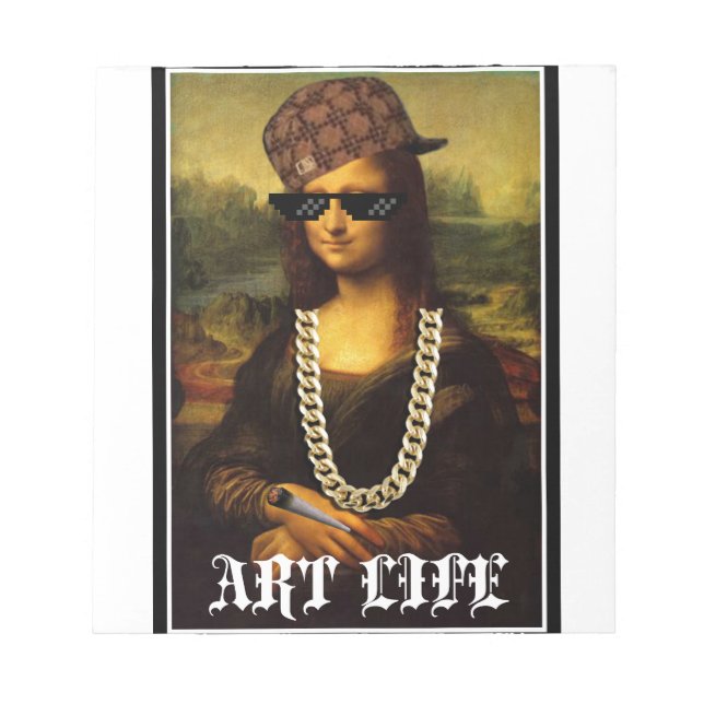 Bloc De Notas Mona Lisa Thug Life Art Life (Frente)