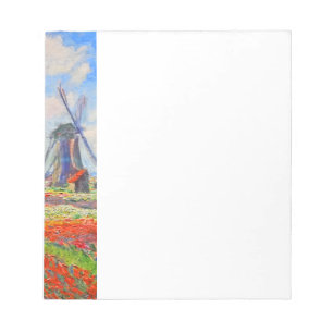 Bloc De Notas Monet Tulips Windmill