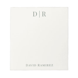 Bloc De Notas Monogram Personalized Add your own Name Minimal