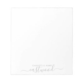 Bloc De Notas Monograma Boda de nombre de pareja