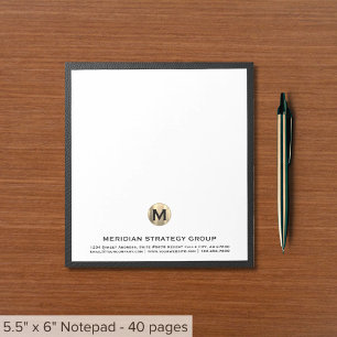 Bloc de notas monograma comercial
