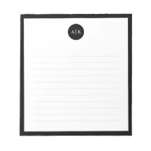 Monograma de Círculo Blanco Mínimo Simple Moderno