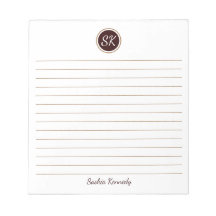 Monograma de color marrón chocolate simplemente el