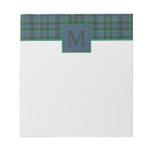 Monograma de Cuadro Verde y Azul Elegante
