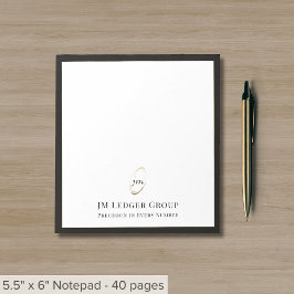 Bloc De Notas Monograma de guión elegante