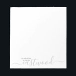 Bloc De Notas Monograma de nombre de pareja<br><div class="desc">Un delicado y elegante luz suave y el monograma del nombre de la pareja de color gris oscuro en tipo sans serif vintage, contrastado con un tipo de letra manuscrita. Elegante papel de boda para recién casados o cónyuges de larga data. Mezcla de estilos vintage y moderno. Solicitar en grandes...</div>