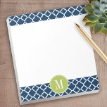 Bloc De Notas Monograma de Personalizado de patrones geométricos<br><div class="desc">Un diseño atrevido y gráfico de quatrefoil en colores frescos y alegres. Si necesita ajustar los monogramas,  haga clic en el botón personalizar y realice cambios.</div>