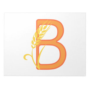 Bloc De Notas Monograma floral de la letra mayúscula B