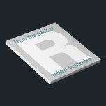 Bloc De Notas Monograma gigante inicial desde la mesa de Notepad<br><div class="desc">Haga clic en TI PERSONALIZAR para realizar ajustes en esta plantilla.</div>