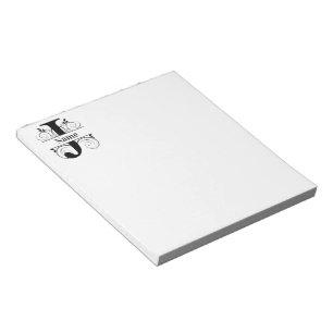 Bloc De Notas Monograma J Notepad de escritorio estacional inici